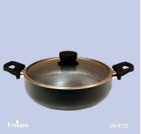 تابه دو دسته سایز 28 کف گرانیت مشکی یونیک Unique کد UN-8125