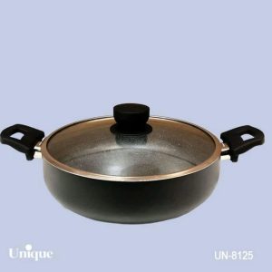 تابه دو دسته سایز 28 کف گرانیت مشکی یونیک Unique کد UN-8125